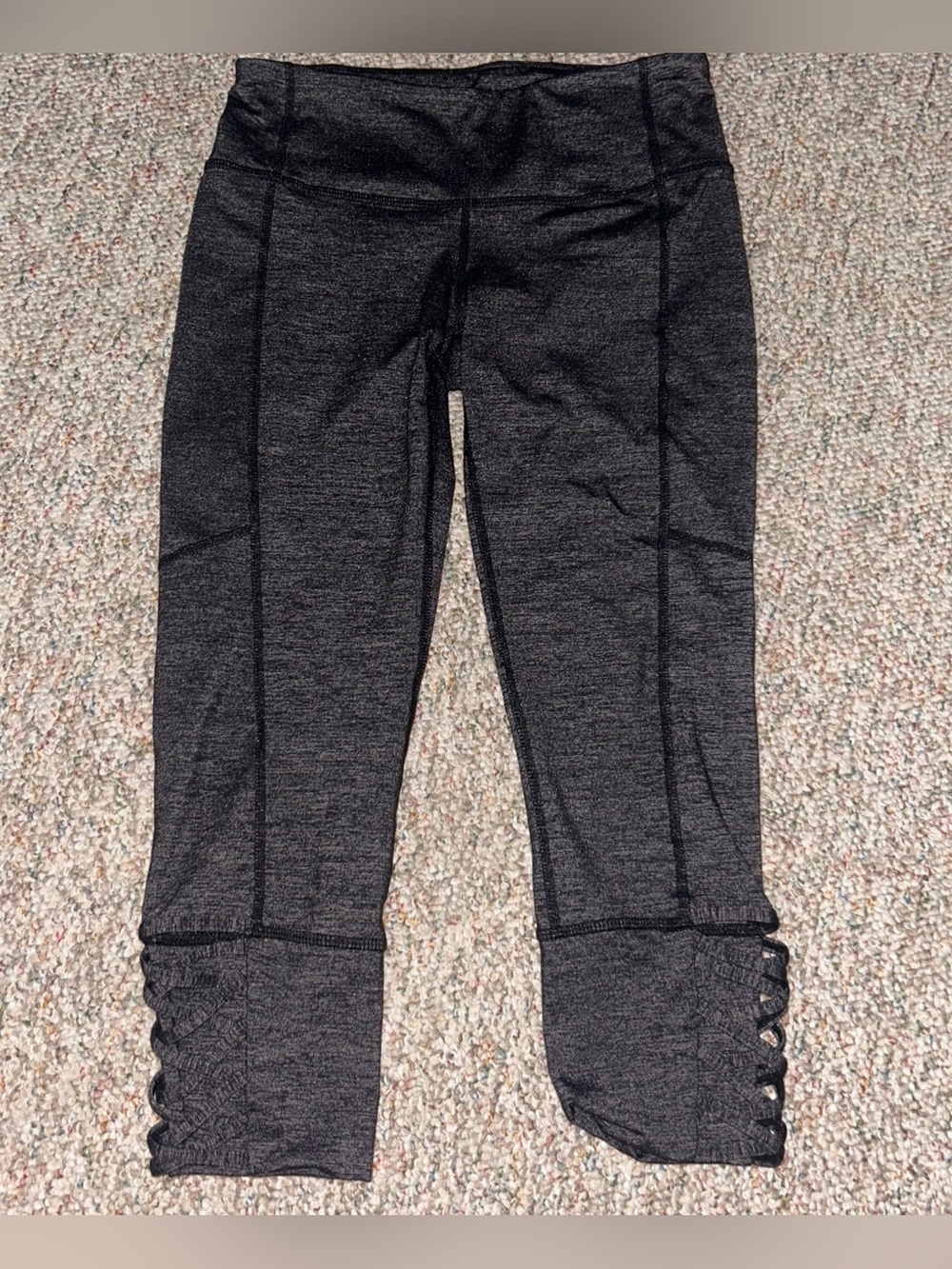 Athleta Capri Leggings with Ruched Hem